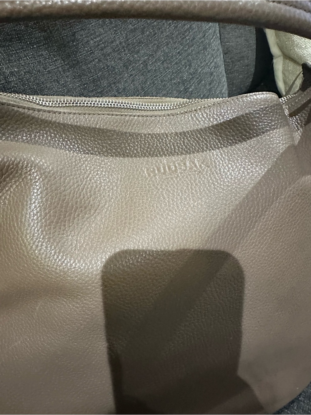 Rudsak Taupe Pebbled Leather Hobo Shoulder Bag - Picture 2 of 10